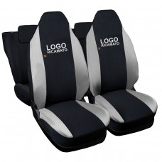 Coprisedili compatibili con Twingo III serie bicolore nero - grigio chiaro Coprisedili compatibili con Twingo III serie bicolore nero - grigio chiaro