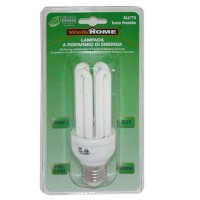 Lampadina a risparmio energetico E27 4 tubi - luce fredda - 20W