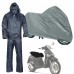 Completo tuta impermeabile giacca pantalone taglia XL  + copri moto + coprisella scooter