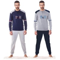 Pigiama Uomo"Mitico di IRGE"  in cotone maglia manica lunga + pantalone MI270