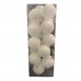 LUCI A FILO PALLINE CON FORMA DI BATUFFOLI DI COTONE DECORAZIONI NATALIZIE LUCI A FILO PALLINE CON FORMA DI BATUFFOLI DI COTONE DECORAZIONI NATALIZIE