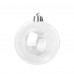 Set 12 Palline In Plastica 6 cm Varie Tonalità Di Argento Varie Fantasie Con Laccetti Inclusi  