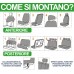 Coprisedili Auto Modello Universali Ls08 Kit Anteriore E Posteriore Fodere Sedili Utilitarie Medie Piccole No Suv