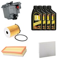 KIT TAGLIANDO PER  C2-C3 1.6 HDI CV 90 (03/2005>) + 4LT OLIO 5W30