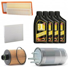 KIT TAGLIANDO PER PUNTO EVO 1.3 MULTIJET CV 75 (07/2008>)  + 4LT OLIO 5w40