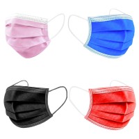 MASCHERINE USA E GETTA COLORATE PER ADULTI 25 PZ CON PONTE NASALE COD. 7509