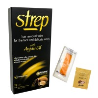 STREP STRISCE DEPILATORIE PER IL VISO E PARTI DELICATE CON OLIO DI ARGAN 20 STRISCE 