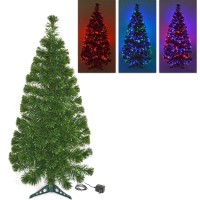 ALBERO DI NATALE CON PUNTE IN FIBRA OTTICA MULTICOLOR VARIE LUNGHEZZE