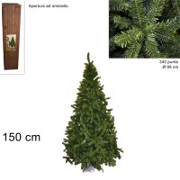 Albero di Natale Super Folto Pino Imperatore Salvaspazio 150cm 340 punte 6481