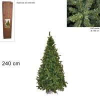 Albero di Natale Super Folto Pino Imperatore Salvaspazio 240cm 1130 punte 6511