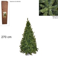 Albero di Natale Super Folto Pino Imperatore Salvaspazio 270cm 1586 punte 6528