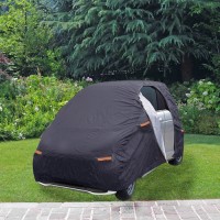 Telo copriauto felpato impermeabile, resistente alle intemperie, compatibile per Smart 453, in tessuto PVC, con zip laterale, da esterno e interno