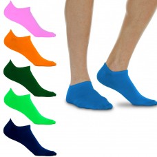 PACK CALZINI UOMO FANTASMINI DI COTONE FLUO COLORI ASSORTITI TAGLIA UNICA M456 PACK CALZINI UOMO FANTASMINI DI COTONE FLUO COLORI ASSORTITI TAGLIA UNICA M456