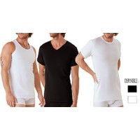 CARRERA MAGLIA INTIMA IN COTONE TRASPIRABILE DA 3 O 6 PACCO BIANCA NERA VARI MODELLI 