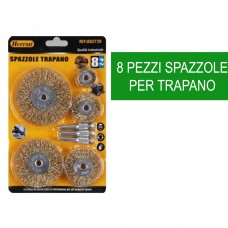 Set Spazzole Metalliche Da 8 Pezzi Per Trapano In Fil Di Ferro Mod: 882739