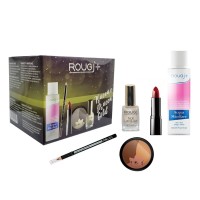 KIT ACQUA MICELLARE MATITA LABBRA ROSSETTO OMBRETTO SMALTO GOLD ROUGJ_9541