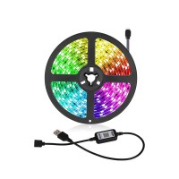 STRISCIA LED COLORI RGB CAVO USB CON TELECOMANDO CONTROLLER BLUETOOTH LUCI LED DECORAZIONE 5M_1094 