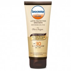 Leocrema solare latte protettivo idratante effetto illuminante all' olio di argan spf30 alta