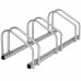 Supporto per 3 Biciclette da Pavimento o Parete Stand Parcheggio Esterno per Bici in Acciaio Porta Bici con Materiale di Montaggio Incluso Supporto per 3 Biciclette da Pavimento o Parete Stand Parcheggio Esterno per Bici in Acciaio Porta Bici con Materiale di Montaggio Incluso