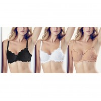 Reggiseno Renato Balestra a balconcino push-up con imbottitura gel e ferretto modello Adele