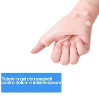Tutore per mano e polso con magneti contro infiammazioni e dolori in gel eleastico
