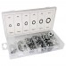 Kit rondelle acciaio 900 pz elastiche circolari assortite 20667 Kit rondelle acciaio 900 pz elastiche circolari assortite 20667